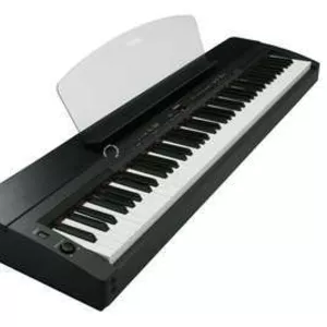 Yamaha P155B Black slab piano with Ebony trim