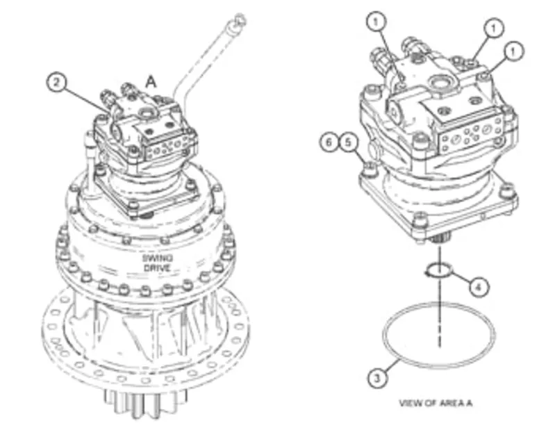 Гидромотор поворота башни 450-9352 CATERPILLAR 